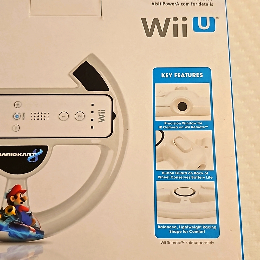 Mario Kart 8 Edition - Power A - Wii U Racing Wheel *NEW SEALED - Picture 4 of 10